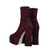 Stuart Weitzman Purple Leather Ankle Boots Stuart Weitzman