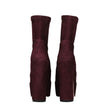 Stuart Weitzman Purple Leather Ankle Boots Stuart Weitzman