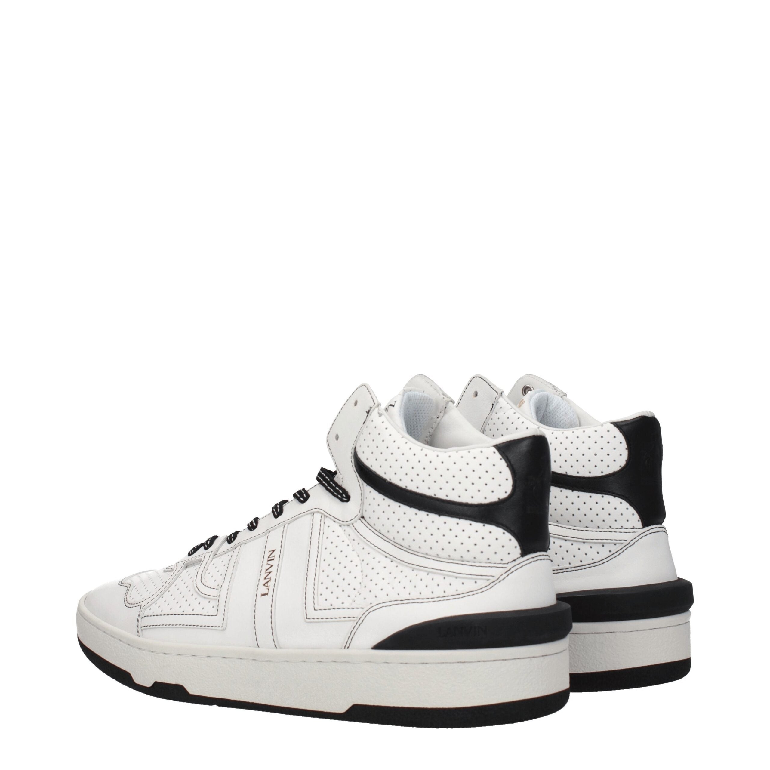 Lanvin White Leather High Tops Lanvin