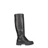 Max Mara Black Leather Over The Knee Max Mara