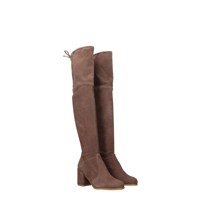 Stuart Weitzman Beige Leather Over The Knee Stuart Weitzman