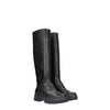 Max Mara Black Leather Over The Knee Max Mara