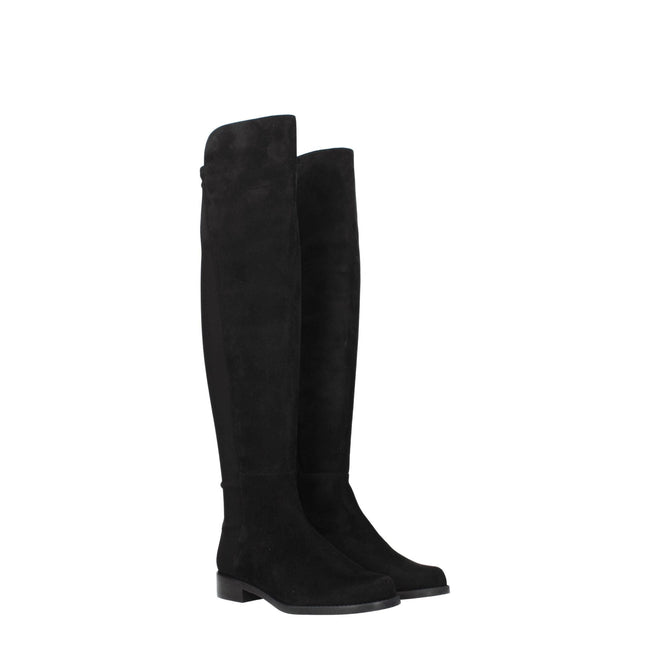 Stuart Weitzman Black Leather Over The Knee Stuart Weitzman