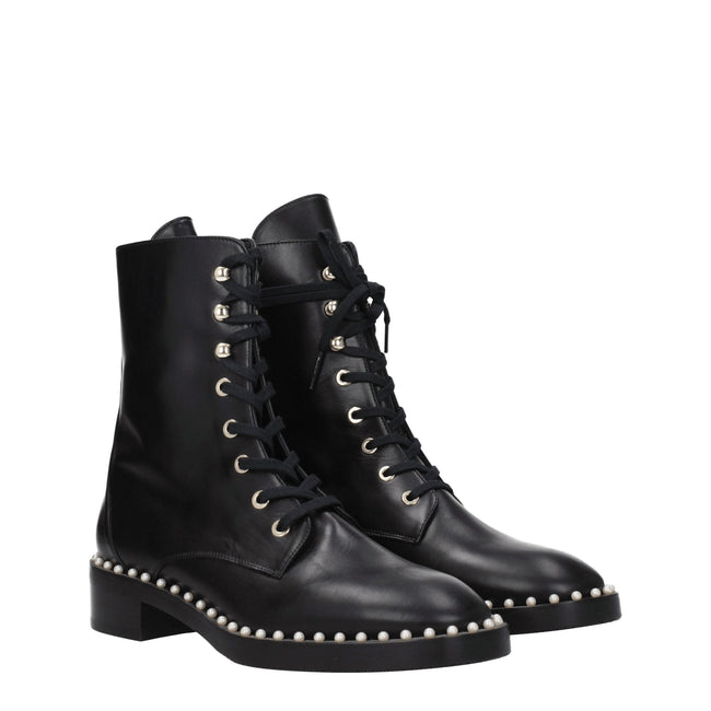 Stuart Weitzman Black Leather Ankle Boots Stuart Weitzman