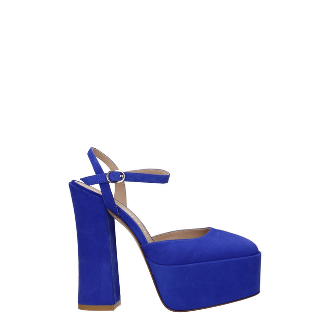Stuart Weitzman Blue Leather Platforms Stuart Weitzman