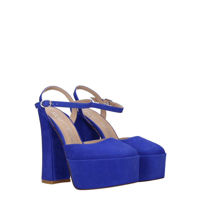 Stuart Weitzman Blue Leather Platforms Stuart Weitzman