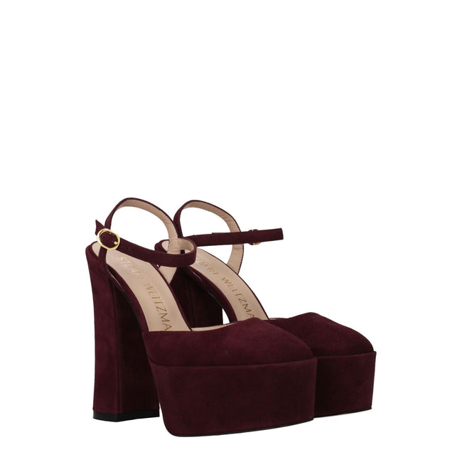 Stuart Weitzman Red Leather Platforms Stuart Weitzman