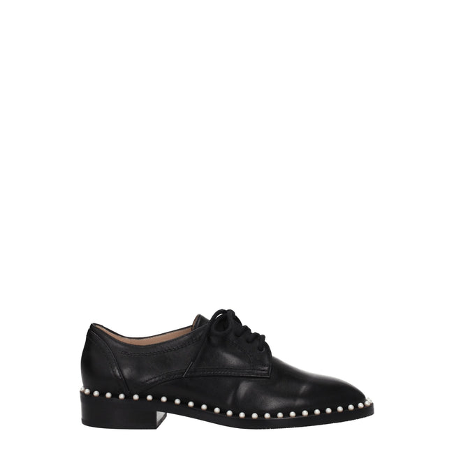 Stuart Weitzman Black Leather Oxfords And Derbies Stuart Weitzman