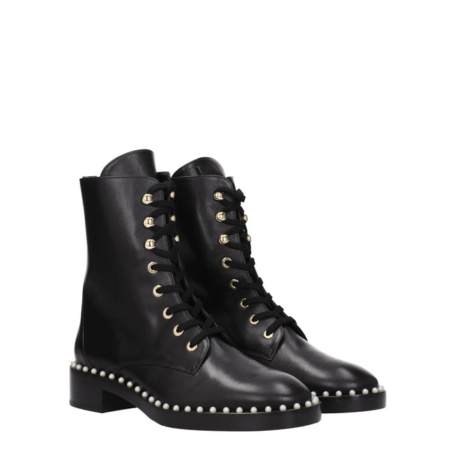 Stuart Weitzman Black Leather Ankle Boots Stuart Weitzman
