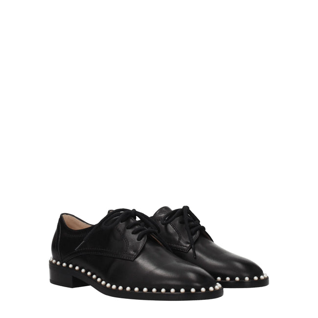 Stuart Weitzman Black Leather Oxfords And Derbies Stuart Weitzman