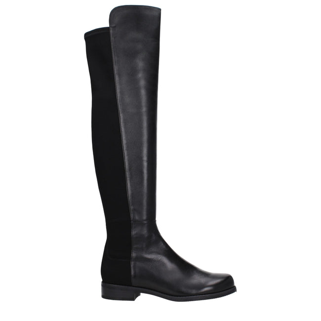 Stuart Weitzman Black Leather Over The Knee Stuart Weitzman