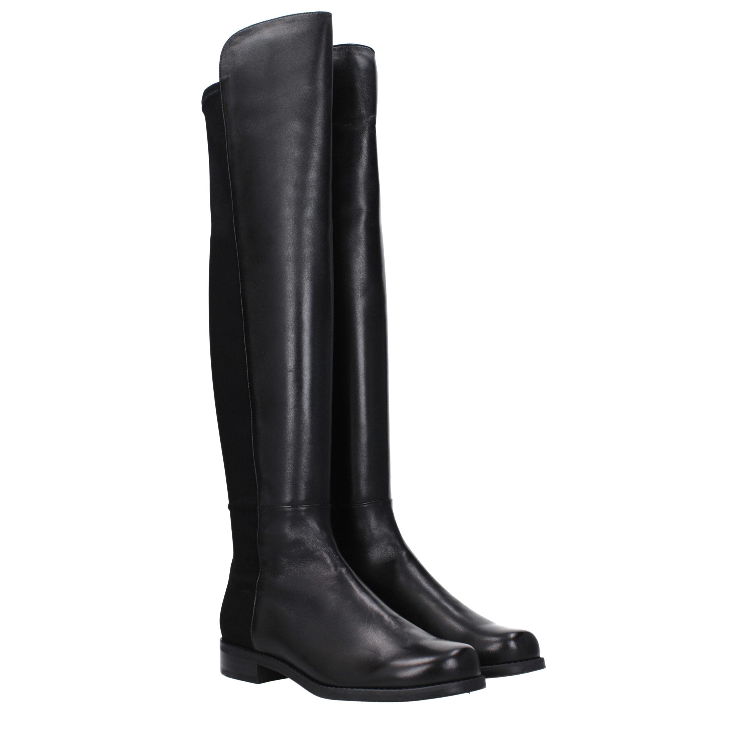 Stuart Weitzman Black Leather Over The Knee Stuart Weitzman