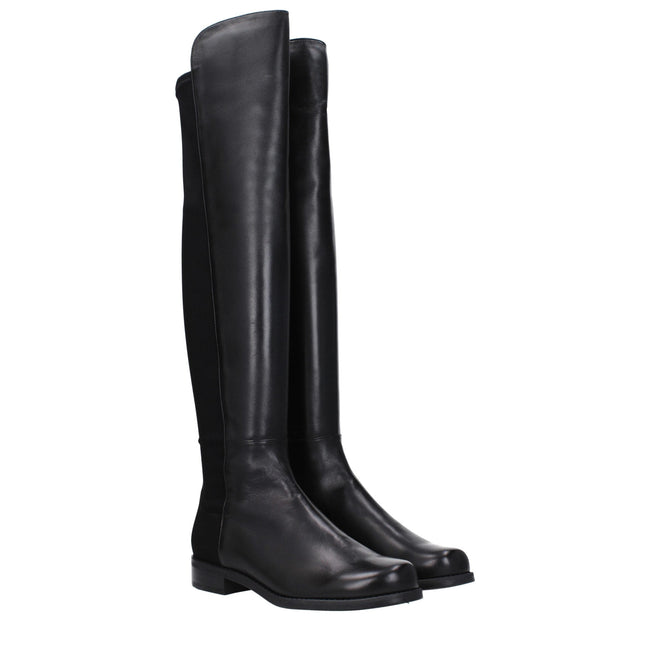 Stuart Weitzman Black Leather Over The Knee Stuart Weitzman