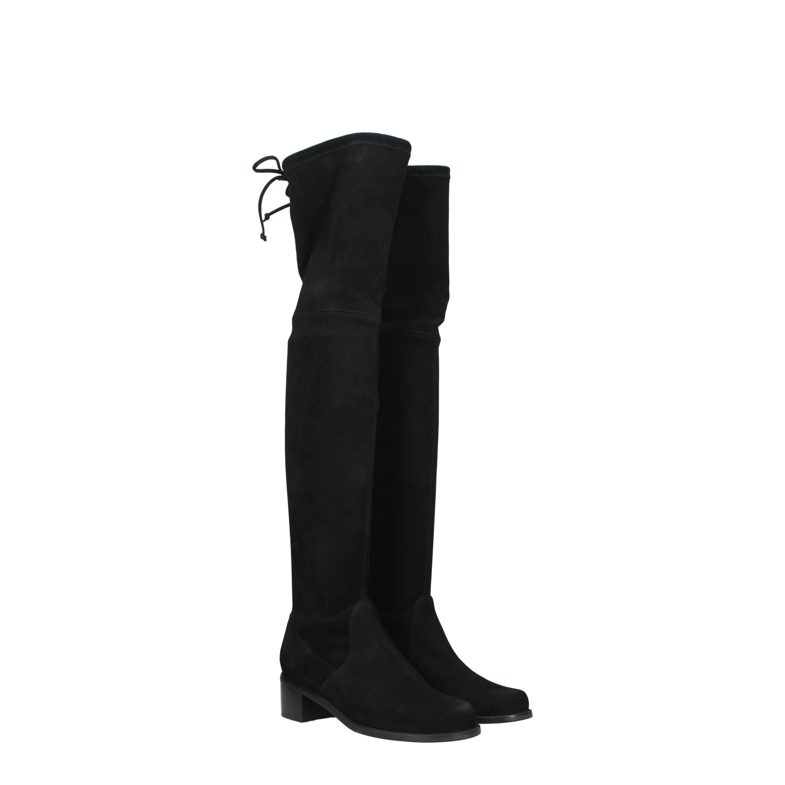 Stuart Weitzman Black Leather Over The Knee Stuart Weitzman