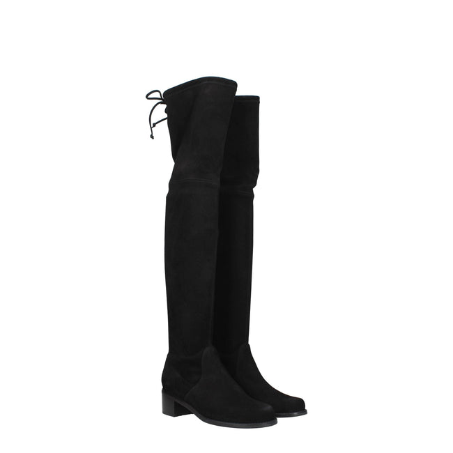 Stuart Weitzman Black Leather Over The Knee Stuart Weitzman