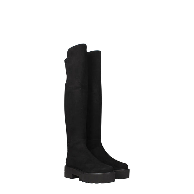 Stuart Weitzman Black Leather Over The Knee Stuart Weitzman