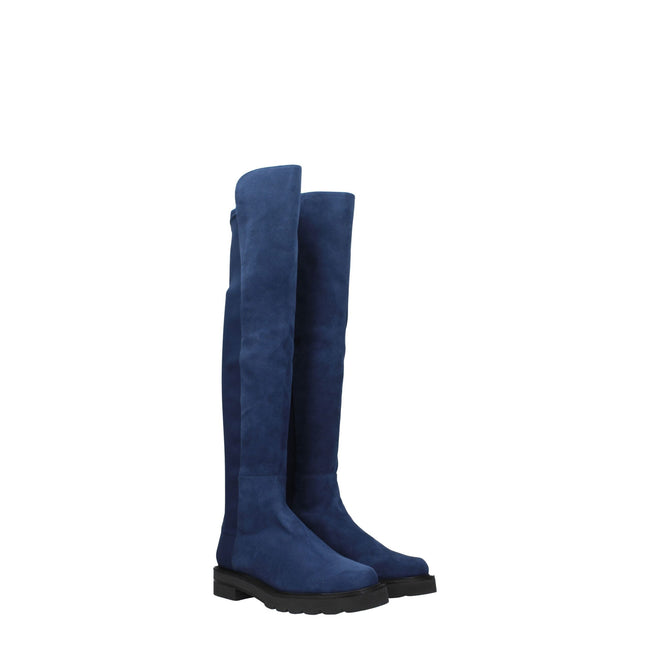 Stuart Weitzman Blue Leather Over The Knee Stuart Weitzman