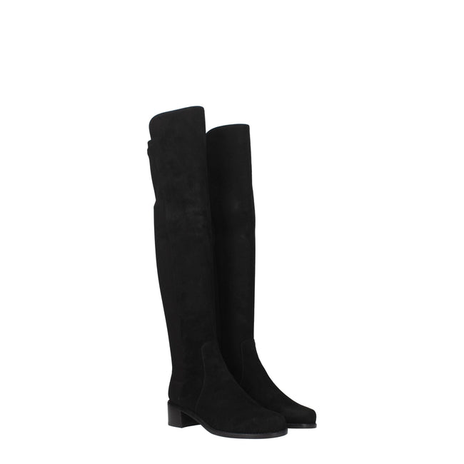 Stuart Weitzman Black Leather Over The Knee Stuart Weitzman