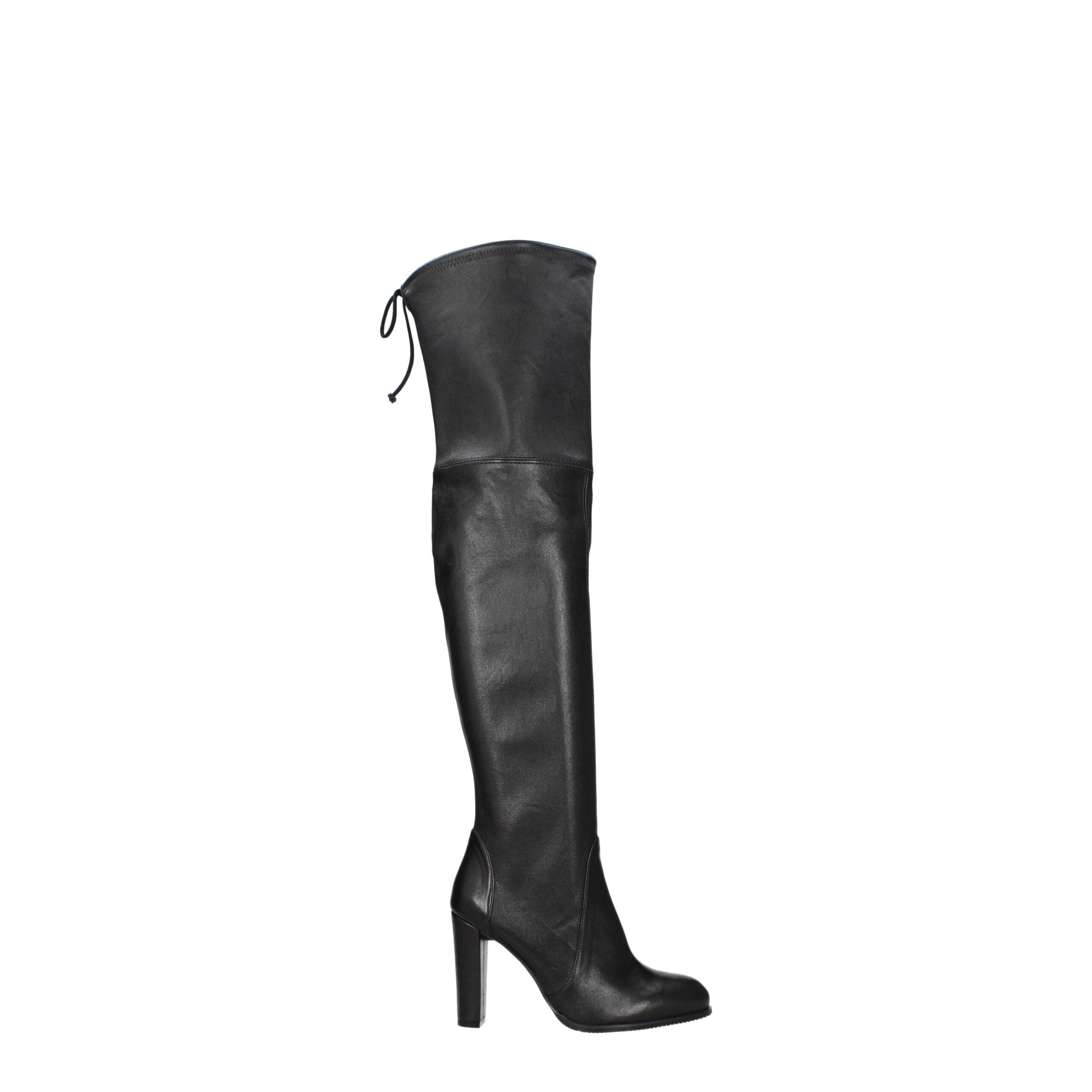 Stuart Weitzman Black Leather Over The Knee Stuart Weitzman
