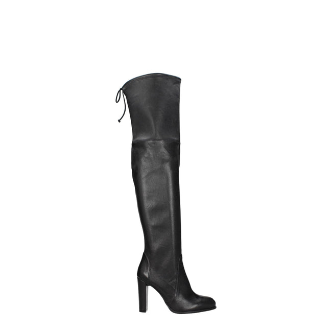 Stuart Weitzman Black Leather Over The Knee Stuart Weitzman