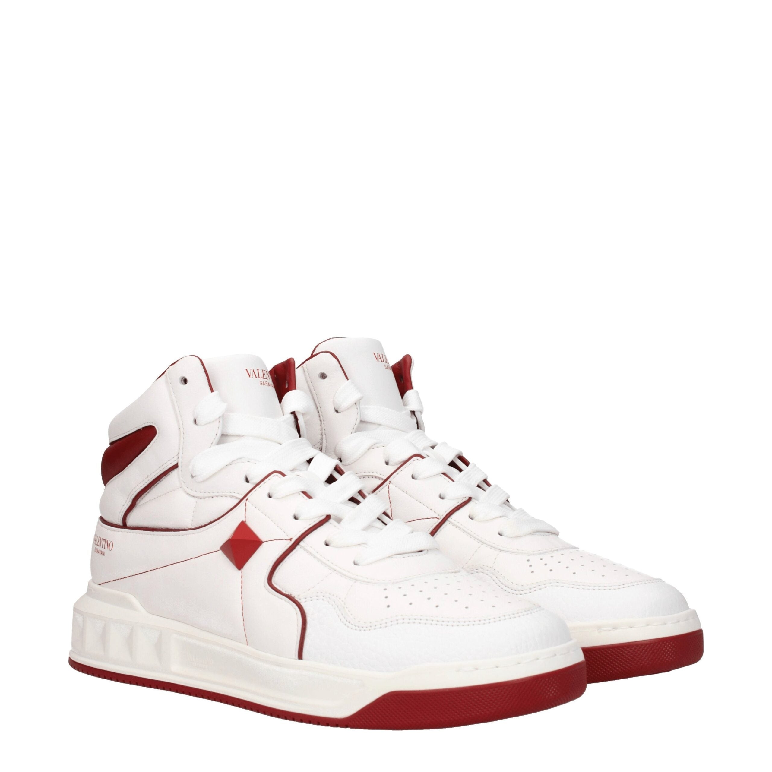 Valentino Garavani White Leather High Tops Valentino Garavani