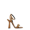 Versace Brown Leather Stiletto Heels Sandals Versace