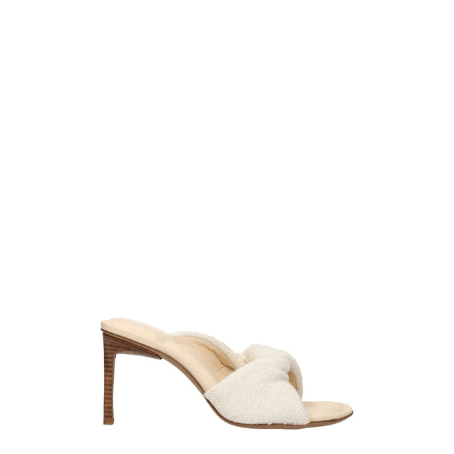 Jacquemus Beige Fabric Stiletto Heels Sandals Jacquemus