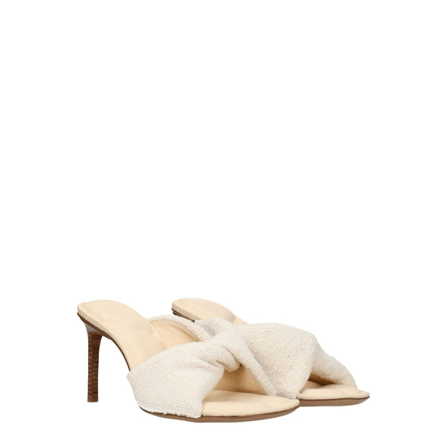 Jacquemus Beige Fabric Stiletto Heels Sandals Jacquemus