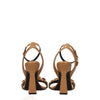 Versace Brown Leather Stiletto Heels Sandals Versace
