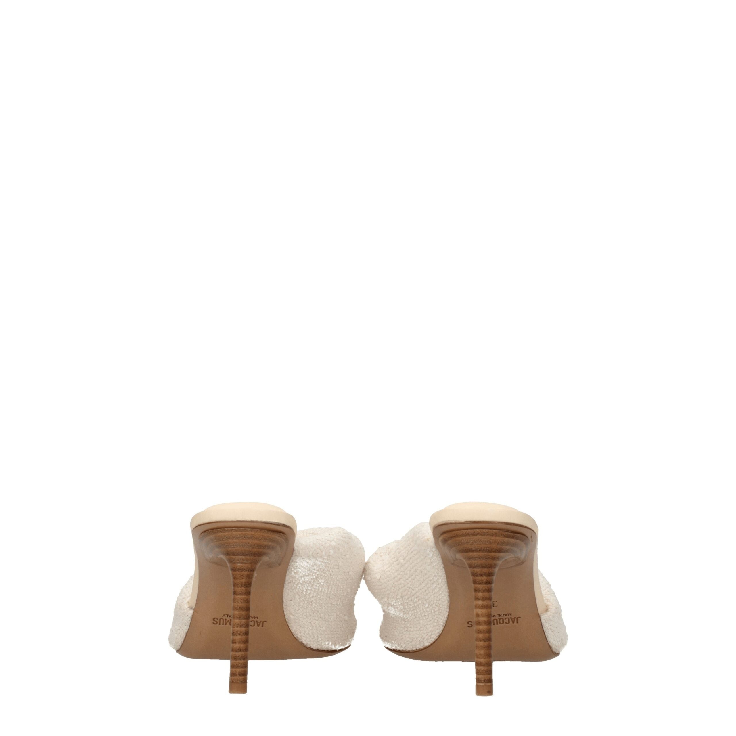 Jacquemus Beige Fabric Stiletto Heels Sandals Jacquemus