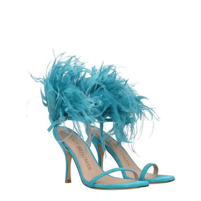 Stuart Weitzman Green Leather Stiletto Heels Sandals Stuart Weitzman