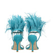 Stuart Weitzman Green Leather Stiletto Heels Sandals Stuart Weitzman
