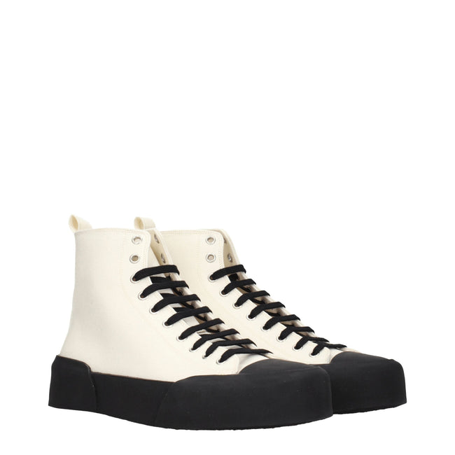 Jil Sander Beige Fabric High Tops Jil Sander