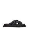 Dolce & Gabbana Black Leather Slippers Sandals Dolce & Gabbana