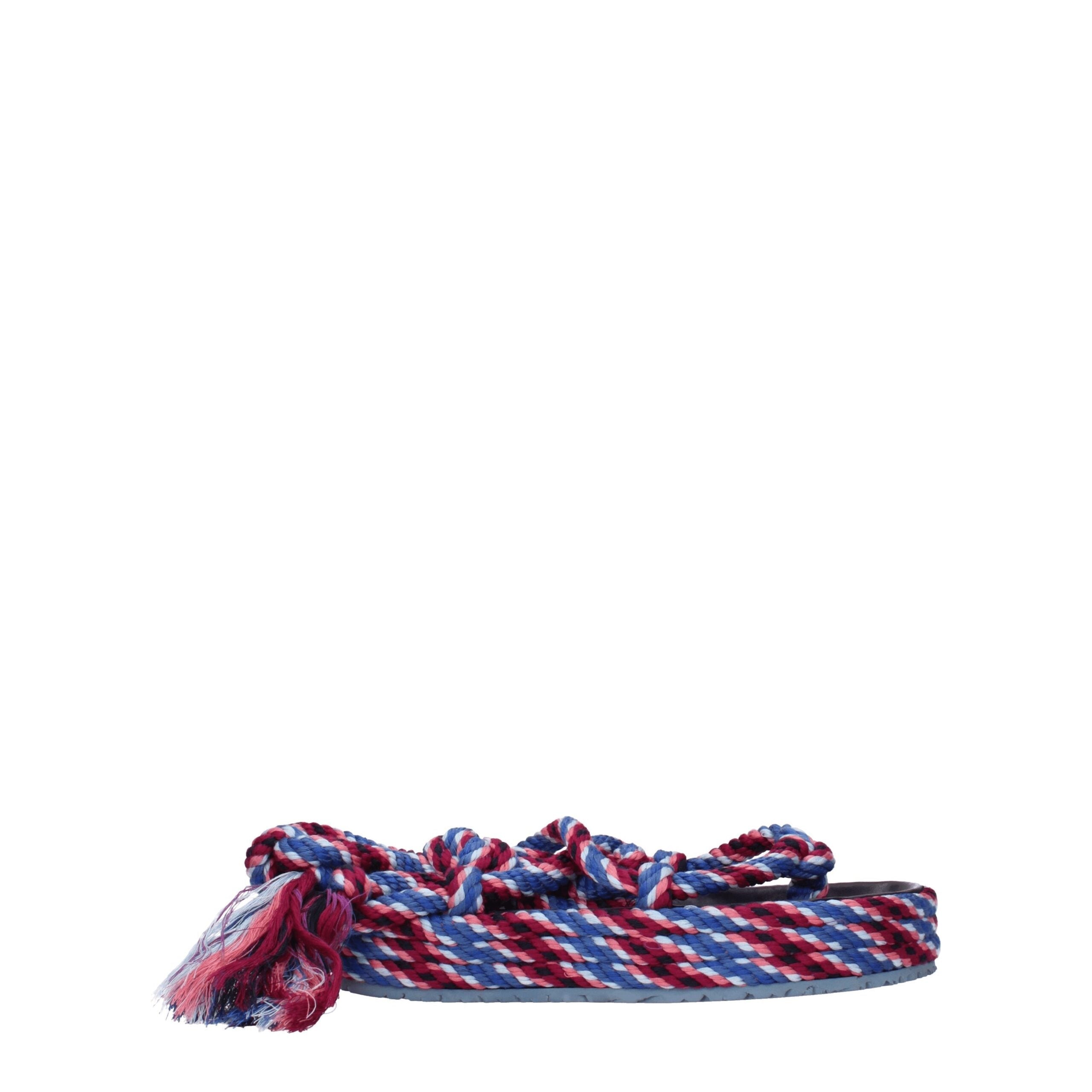 Isabel Marant Blue Fabric Flat Sandals Isabel Marant
