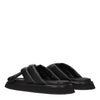 Dolce & Gabbana Black Leather Slippers Sandals Dolce & Gabbana