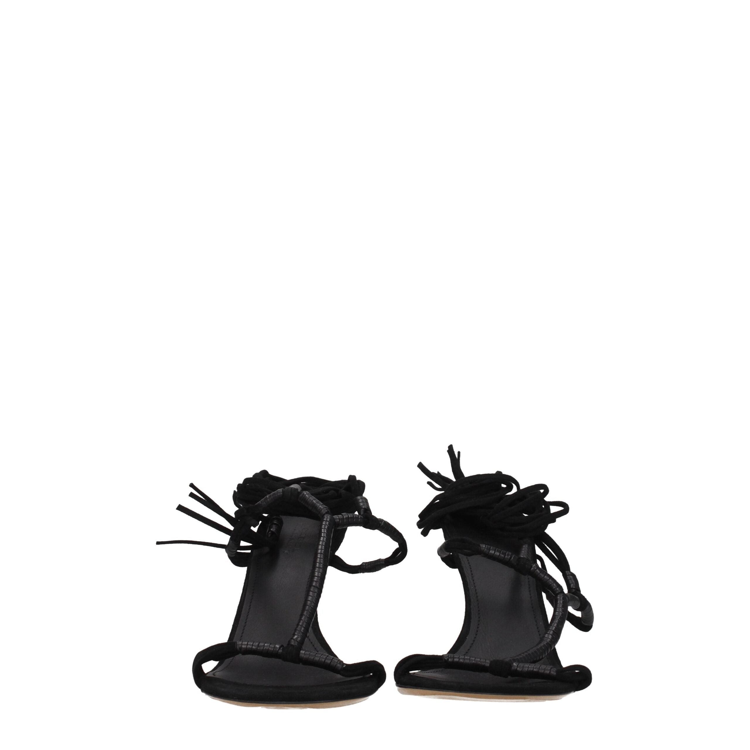 Isabel Marant Black Leather Stiletto Heels Sandals Isabel Marant