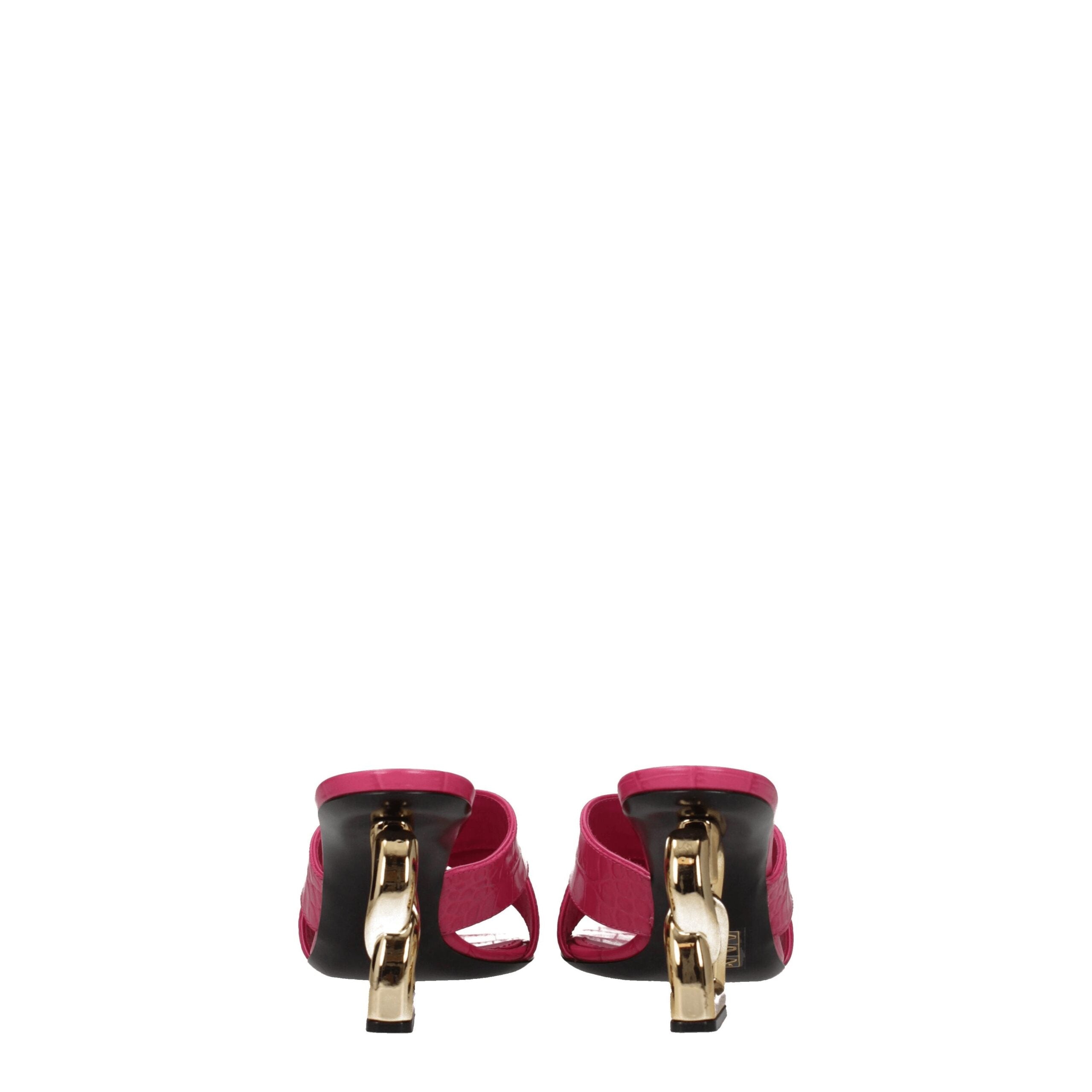 Dolce & Gabbana Pink Leather Platforms Dolce & Gabbana