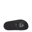 Dolce & Gabbana Black Leather Slippers Sandals Dolce & Gabbana