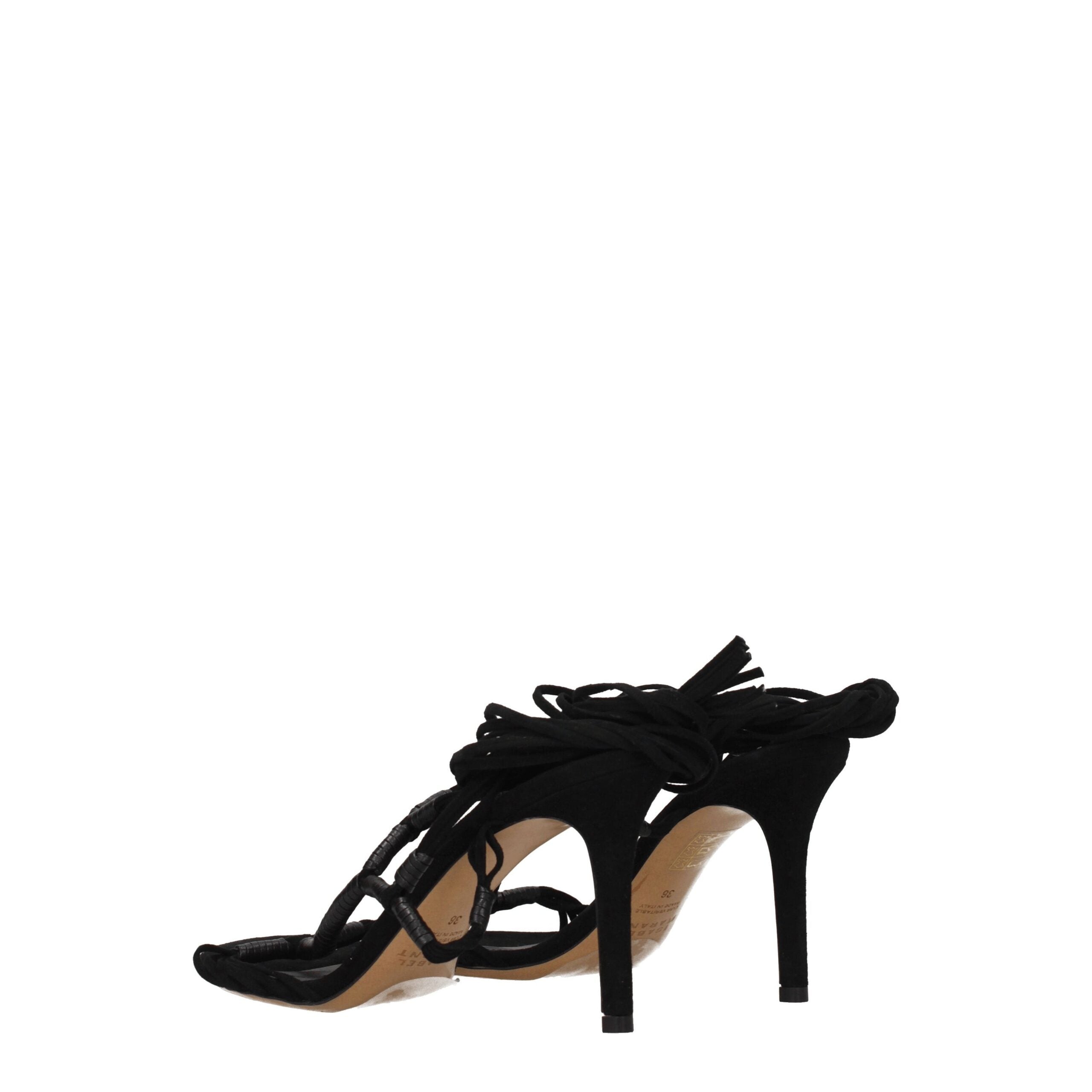 Isabel Marant Black Leather Stiletto Heels Sandals Isabel Marant