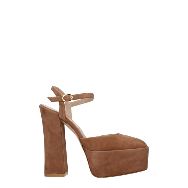 Stuart Weitzman Beige Leather Platforms Stuart Weitzman