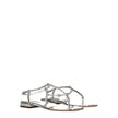 Miu Miu Gray Leather Flip-Flop Sandals Miu Miu