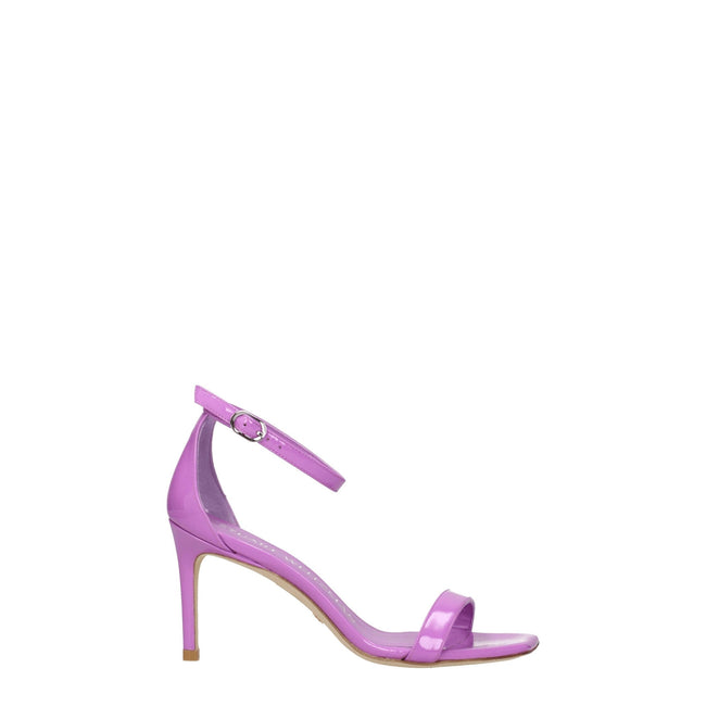 Stuart Weitzman Purple Leather Stiletto Heels Sandals Stuart Weitzman