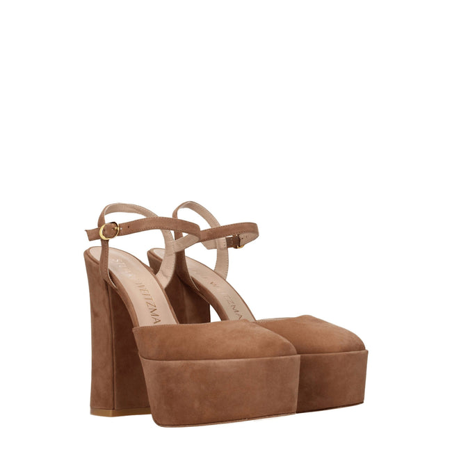 Stuart Weitzman Beige Leather Platforms Stuart Weitzman