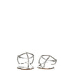 Miu Miu Gray Leather Flip-Flop Sandals Miu Miu