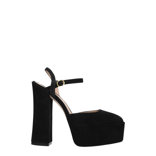Stuart Weitzman Black Leather Platforms Stuart Weitzman