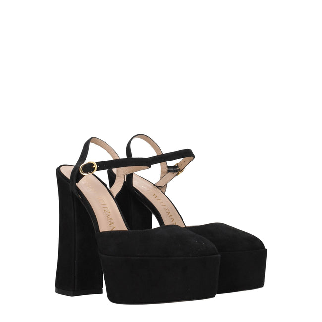 Stuart Weitzman Black Leather Platforms Stuart Weitzman