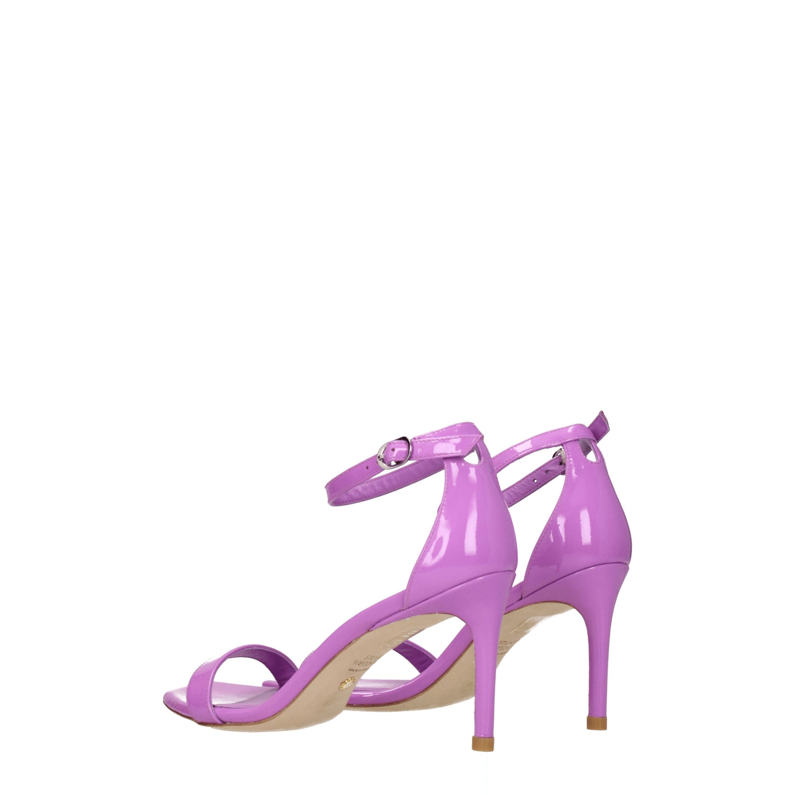 Stuart Weitzman Purple Leather Stiletto Heels Sandals Stuart Weitzman