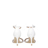 Stuart Weitzman White Leather Stiletto Heels Sandals Stuart Weitzman
