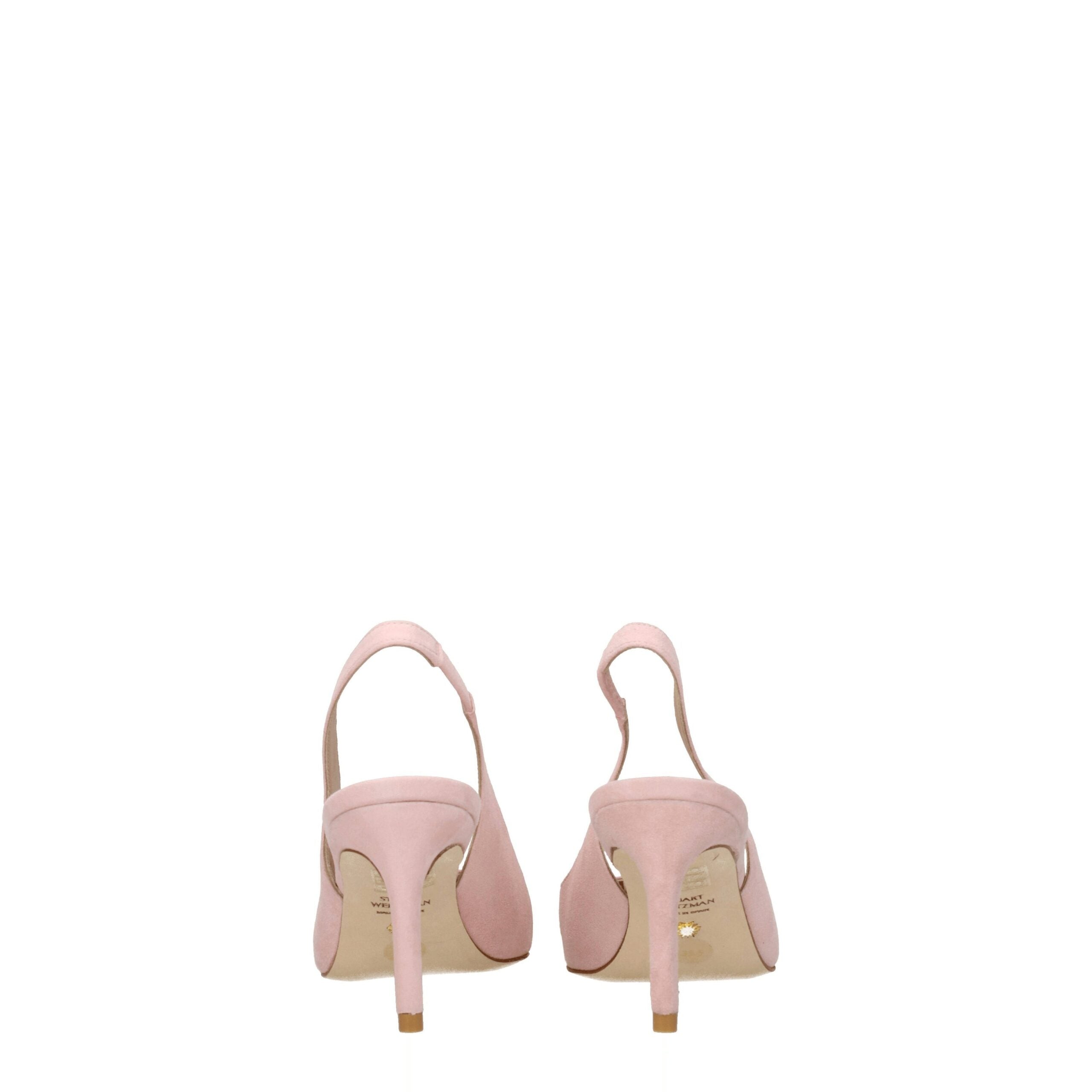 Stuart Weitzman Pink Leather Mid Heel Pumps Stuart Weitzman